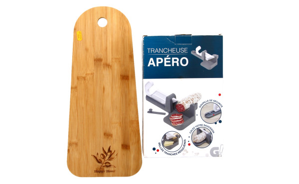 Lot comprenant une trancheuse apéro et u