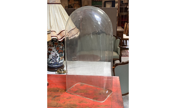 Globe en verre rectangulaire H 54 x 27,5