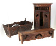 Trois petits meubles bretons miniatures 
