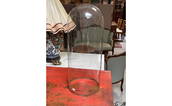 Globe en verre rond H. 51 x 20,5 cm