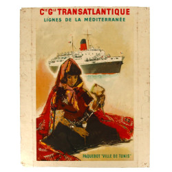 COMPAGNIES MARITIMES - 2 affiches illust