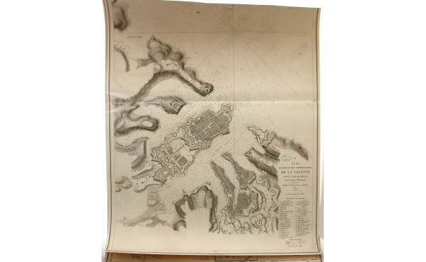CARTES MARITIMES XIXe: - MALTE - plan d