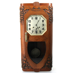 Carillon en bois et placage à décor scul