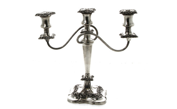 Candélabre à 3 bras de lumière, en métal