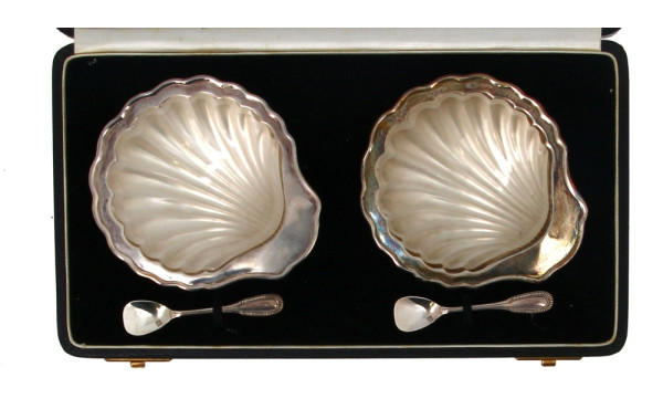 Paire de beurriers en argent anglais, en
