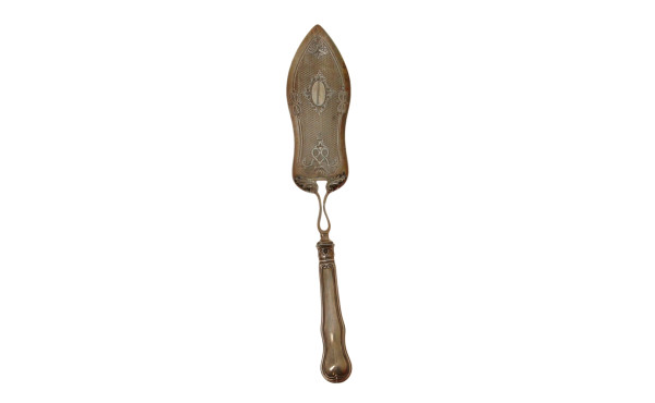 Pelle de service en argent et argent fou