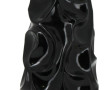 Haut vase moderne en résine noire, H 60 