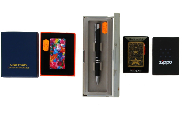 ZIPPO et LIGHTER - Lot de 2 briquets éta