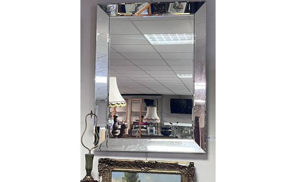 Grand miroir à parecloses moderne 117x87