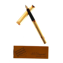 DUPONT - Stylo encre en vermeil, plume o