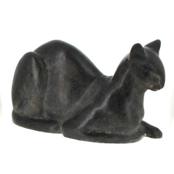 CHAT couché, stylisé ART DECO - Importan