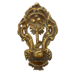 Bénitier d'applique en bronze de forme r