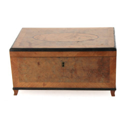 Coffret ancien en placage et marqueterie