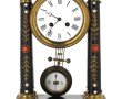 Pendule à colonnes Napoléon III en bois 