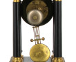 Pendule à colonnes Napoléon III en bois 