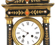 Pendule à colonnes Napoléon III en bois 