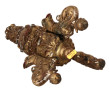 Paire de flambeaux anciens en bois sculp