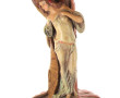 Vase circa 1900 en plâtre patiné à décor