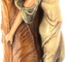 Vase circa 1900 en plâtre patiné à décor