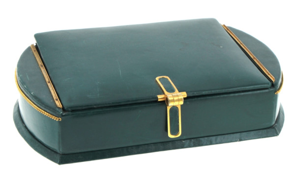 Coffret à bijoux vintage gainé de cuir v