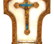 Bénitier d'applique en onyx et bronze à 