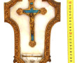 Bénitier d'applique en onyx et bronze à 