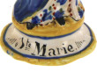 Ste MARIE - Statuette en faïence polychr