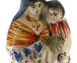 Ste MARIE - Statuette en faïence polychr