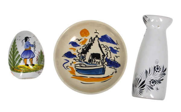 QUIMPER et autre contrées - Lot de 3 piè