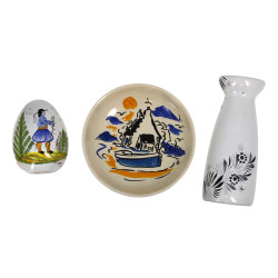 QUIMPER et autre contrées - Lot de 3 piè
