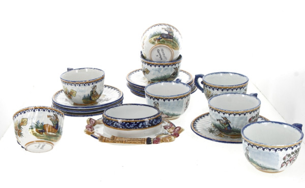 HENRIOT Quimper - 8 tasses et 8 sous-tas