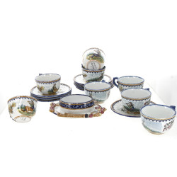 HENRIOT Quimper - 8 tasses et 8 sous-tas