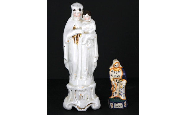 HB Quimper - "Ste Anne", statuette en fa