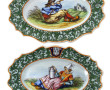 PB QUIMPER - Paire de plats à bords cont