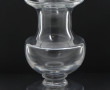 Vase ancien en verre sur piédouche, H 27