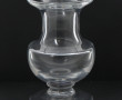 Vase ancien en verre sur piédouche, H 27
