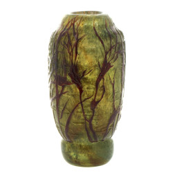 Vase de style ART NOUVEAU en verre multi