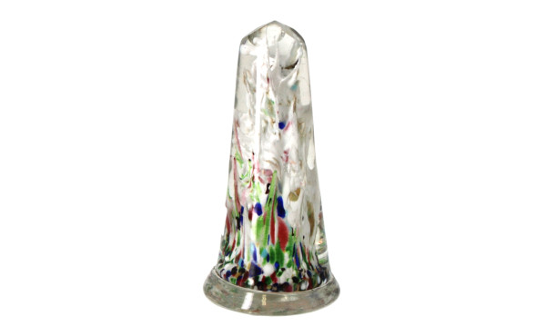 Presse-papier forme pyramidale en verre 