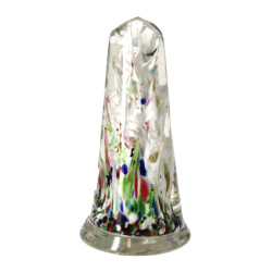 Presse-papier forme pyramidale en verre 
