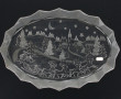 Plat en verre moulé décor de NOEL, 42 x 