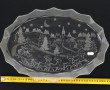 Plat en verre moulé décor de NOEL, 42 x 
