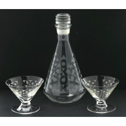 Service style ART DECO en verre et verre