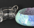 Coupe vide-poche en verre marbré dans le
