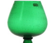 Vase en verre bullé vert, H 35,5 cm