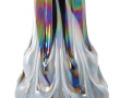 Vase design en verre nacré noir et blanc