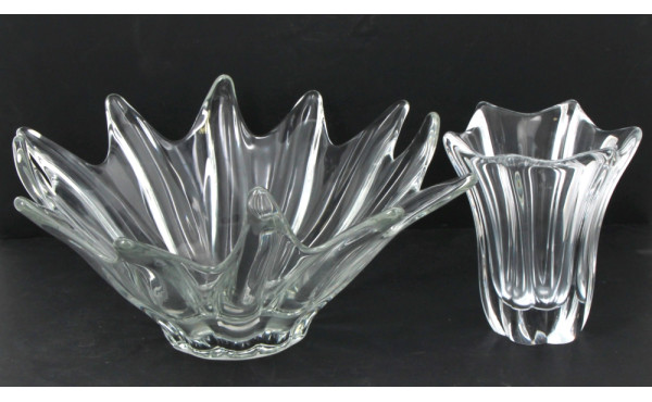 DAUM France - Vase en cristal transparen