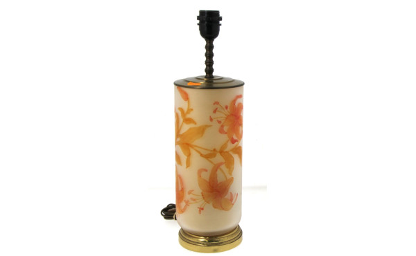 Belle lampe à piètement en verre de form