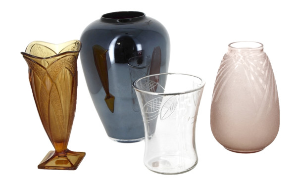 LOT de 4 vases dont SCHNEIDER et TCHECOS