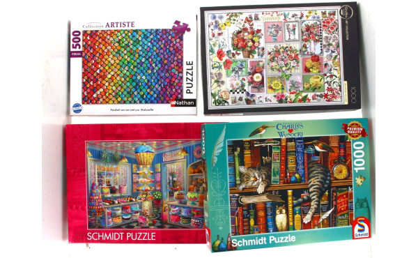 PUZZLES - Lot de 4 puzzles (3 à 1000 piè