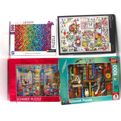 PUZZLES - Lot de 4 puzzles (3 à 1000 piè